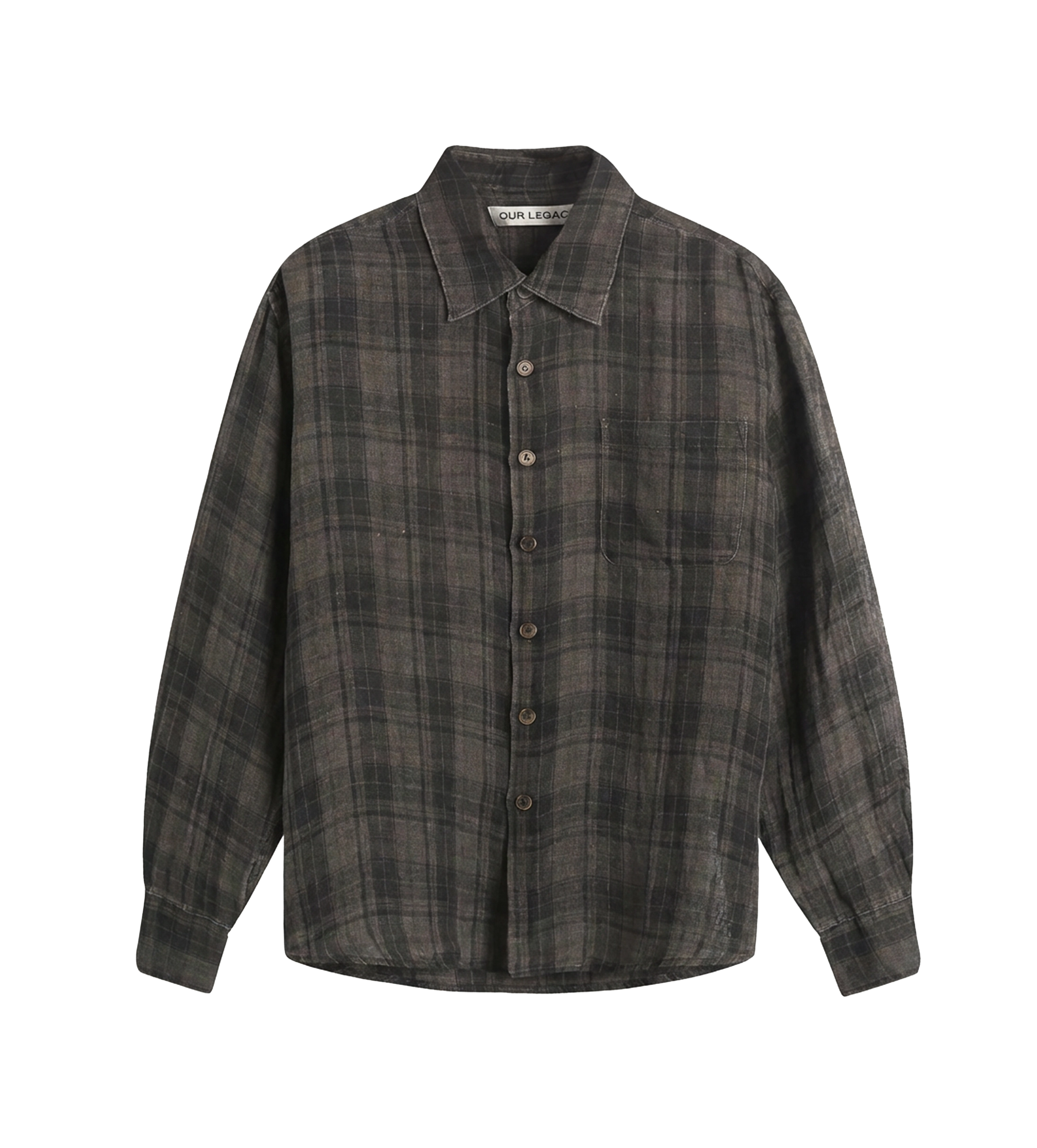 OUR LEGACY Above Checked Oversized Shirt
