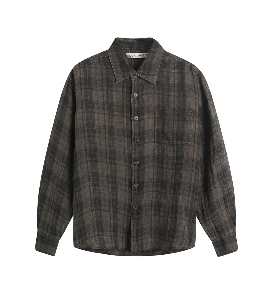 OUR LEGACY Above Checked Oversized Shirt