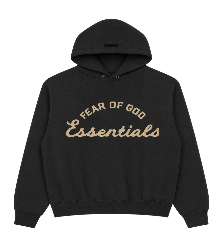 Fear of God Essentials Training 90s Hoodie in Faded Black