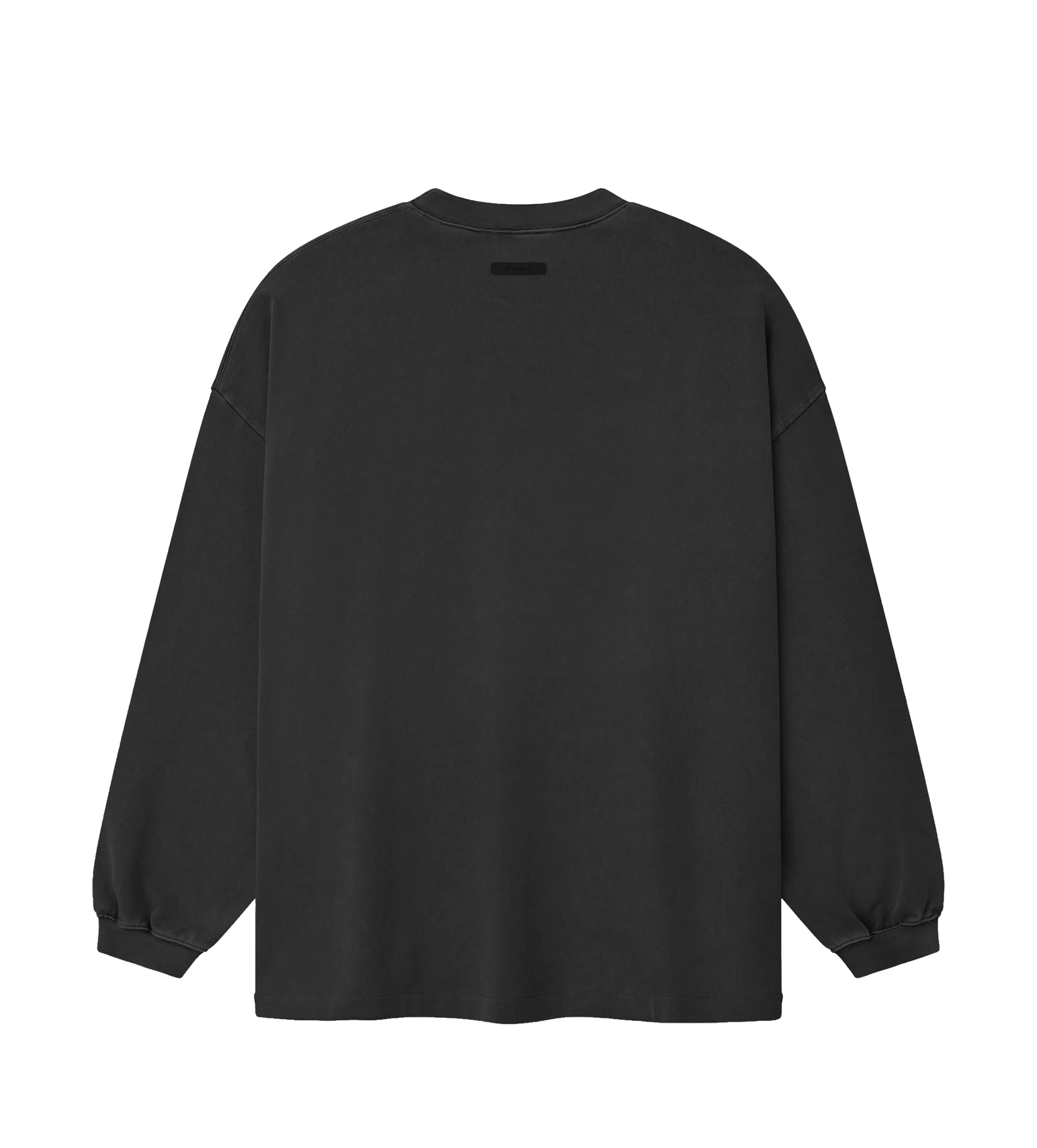 Fear of God Essentials Campus 90s Long Sleeve Tee in Faded Black