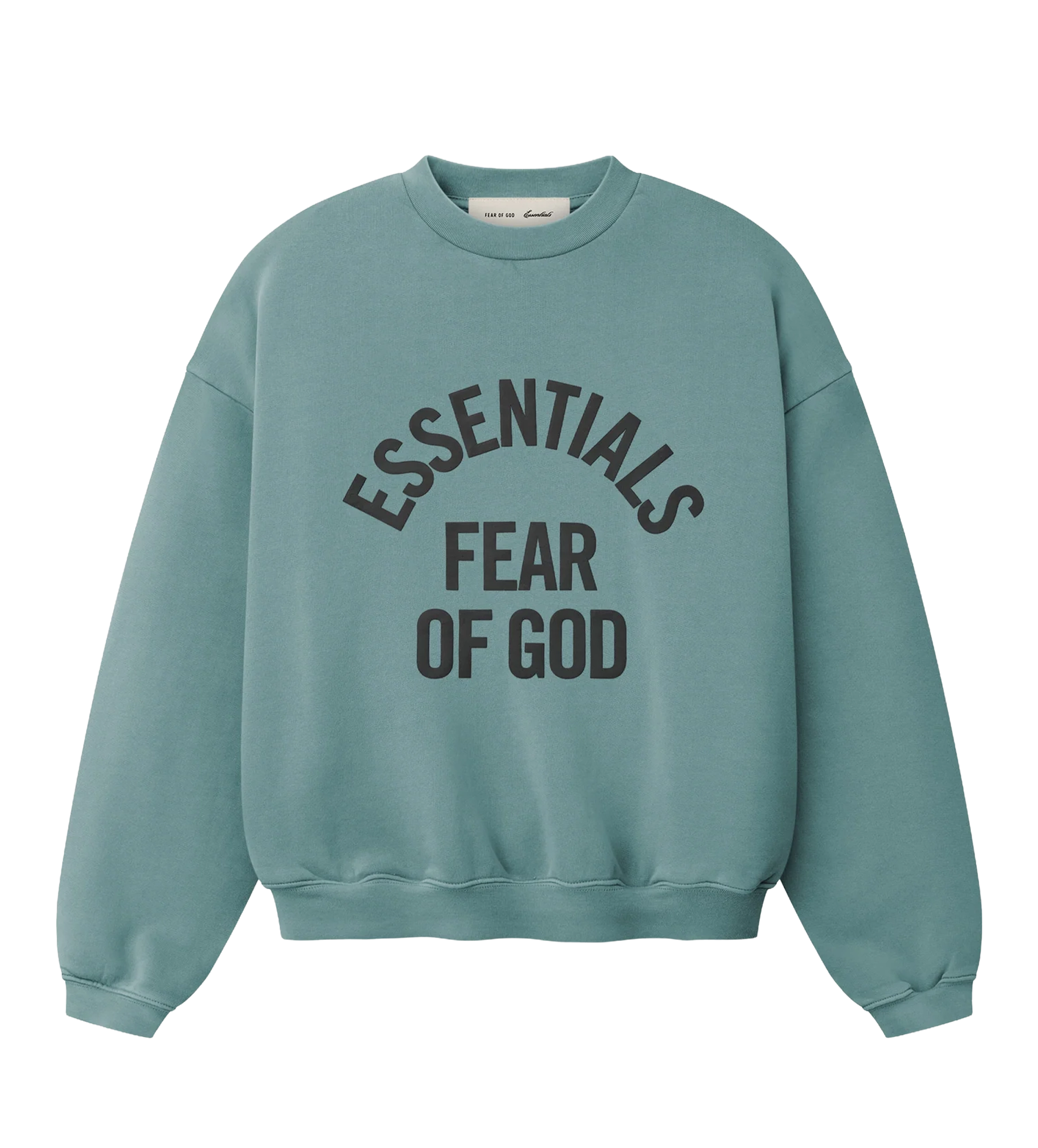Fear of God Essentials Campus 90s Crewneck Sweatshirt in Faded Coastal