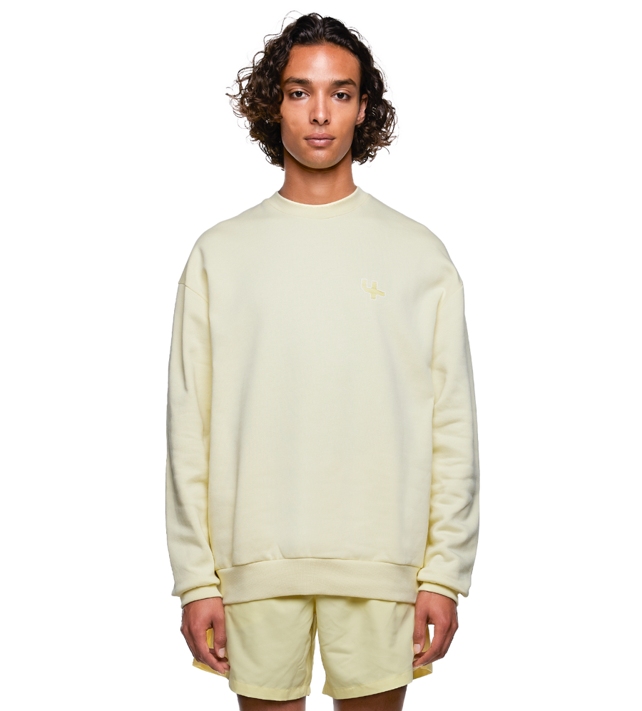SD Outline Logo Crewneck Pastel Yellow