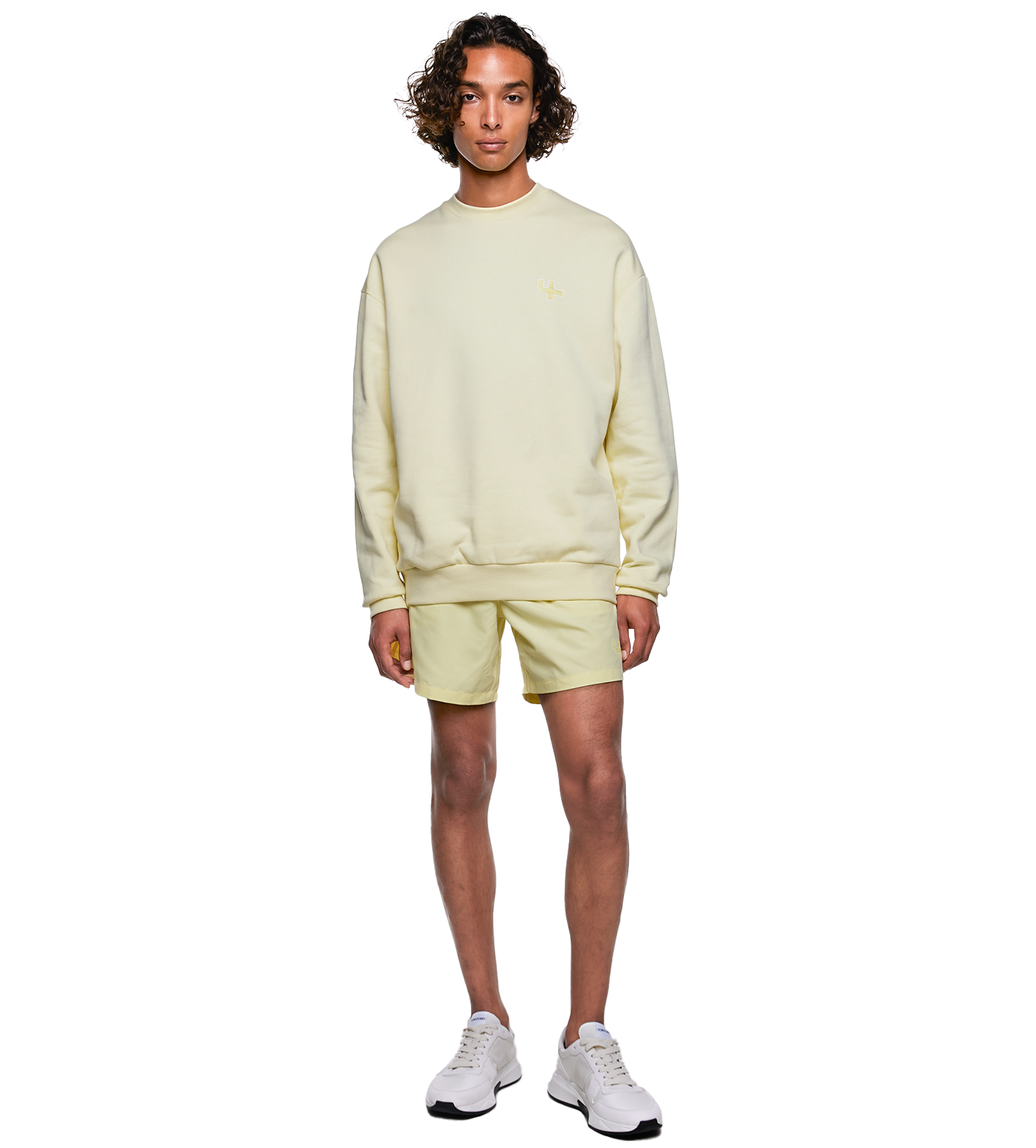 SD Outline Logo Crewneck Pastel Yellow