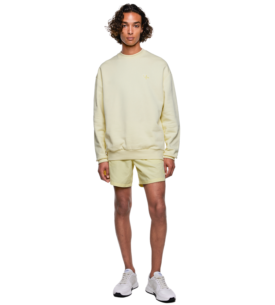 SD Outline Logo Crewneck Pastel Yellow