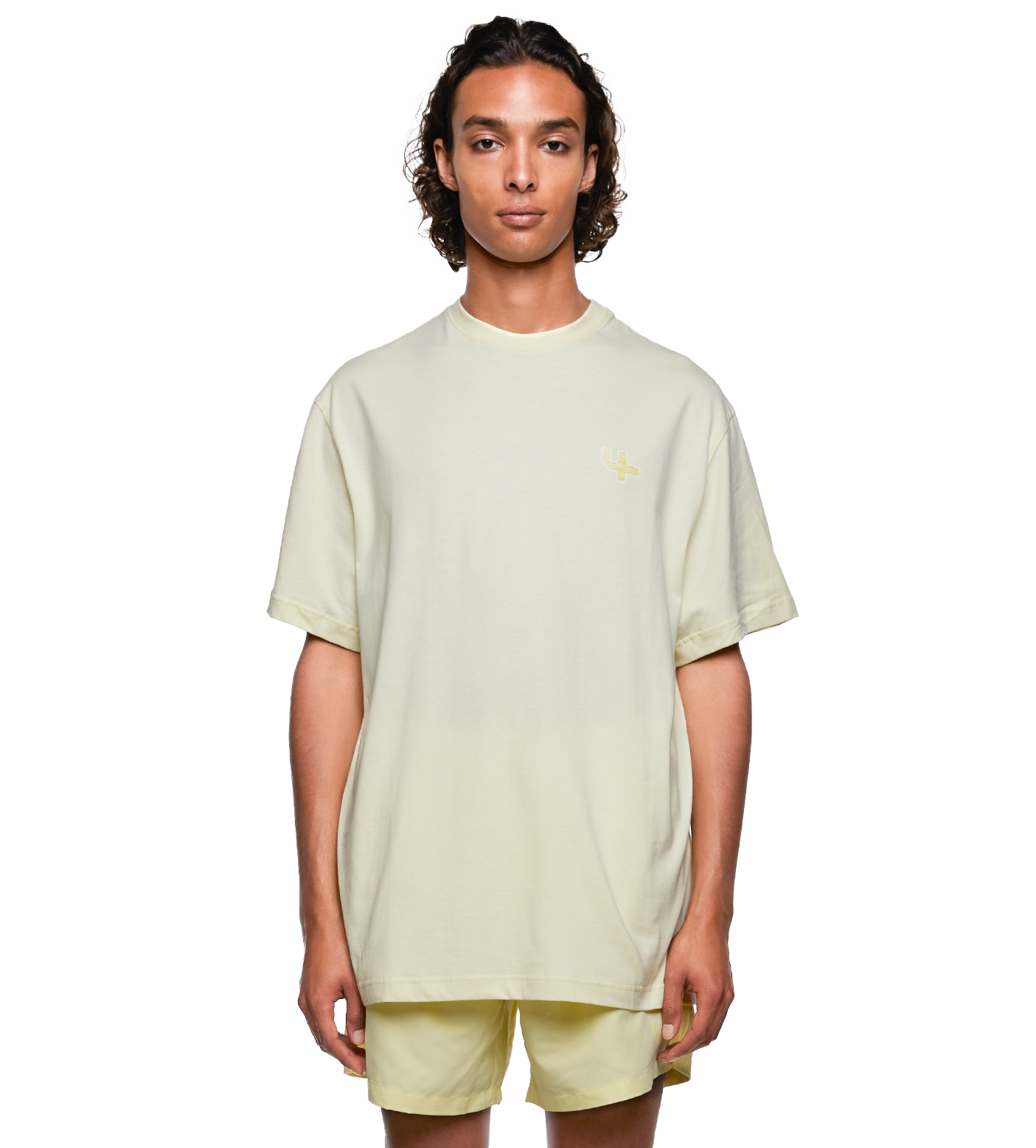 SD Outline Logo T-shirt Pastel Yellow