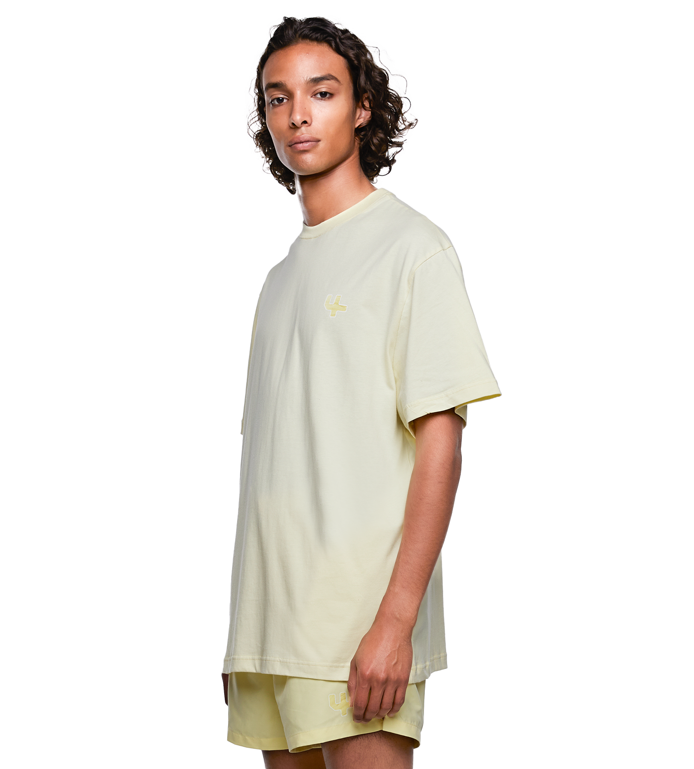 SD Outline Logo T-shirt Pastel Yellow