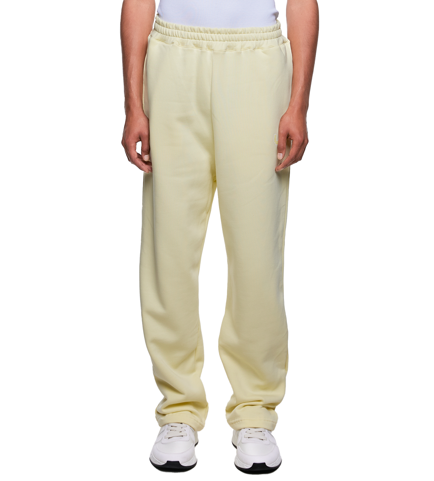 SD Outline Logo Straight Leg Pants Pastel Yellow