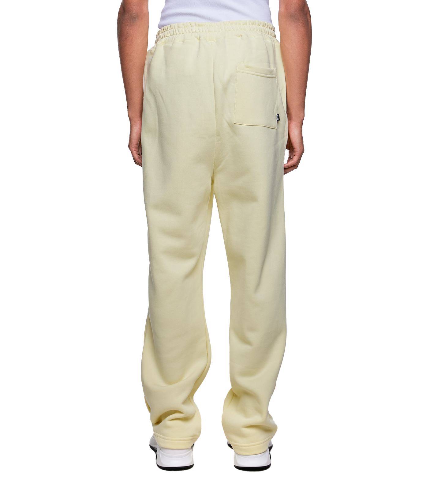 SD Outline Logo Straight Leg Pants Pastel Yellow