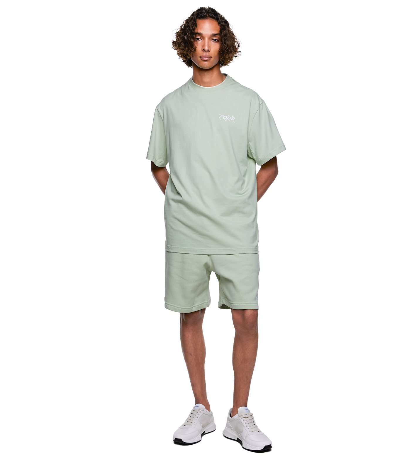SD Circles Logo Shorts Sea Foam