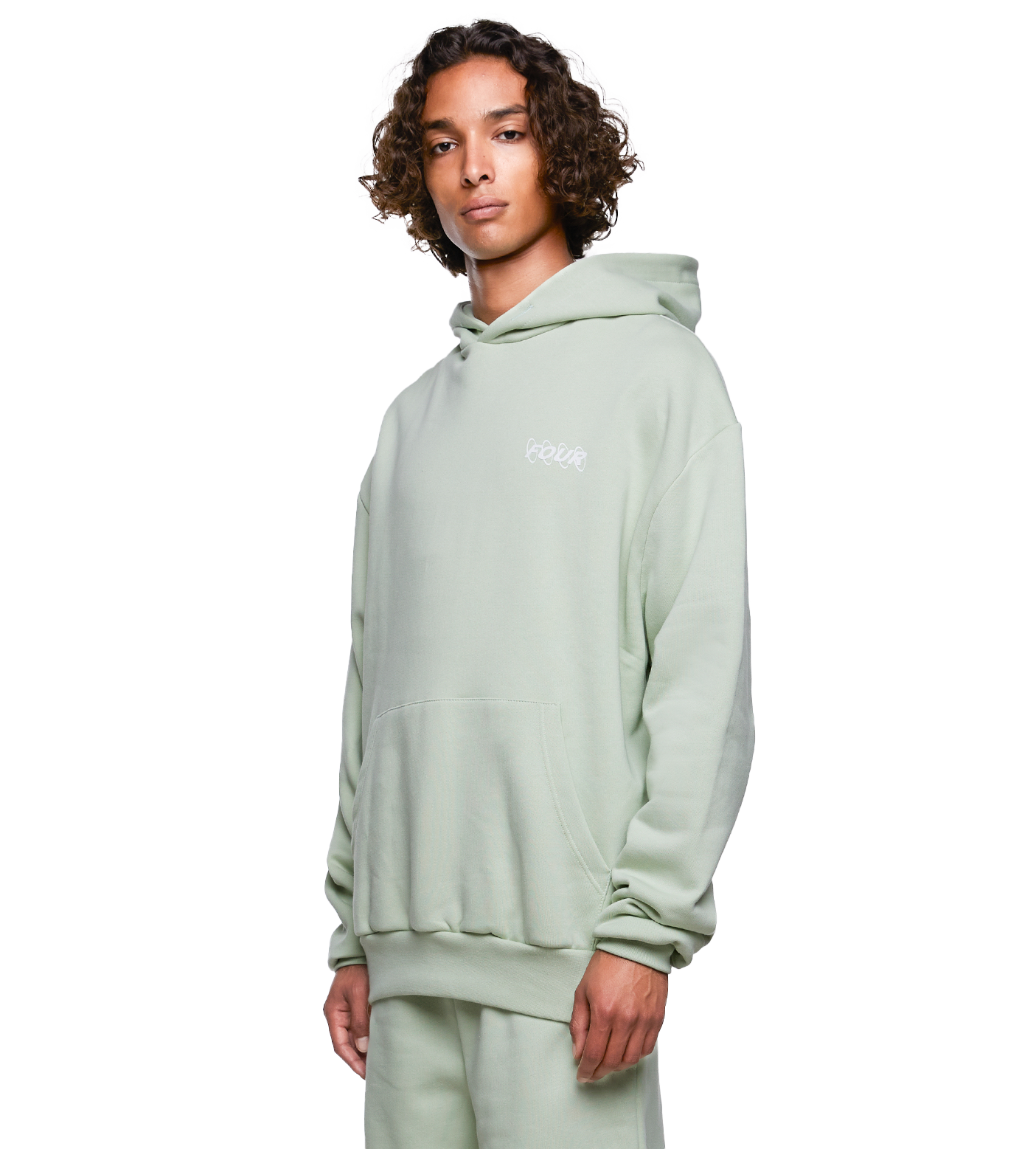 SD Circles Logo Hoodie Sea Foam