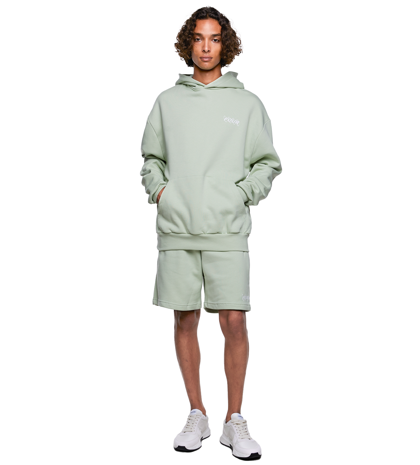 SD Circles Logo Hoodie Sea Foam