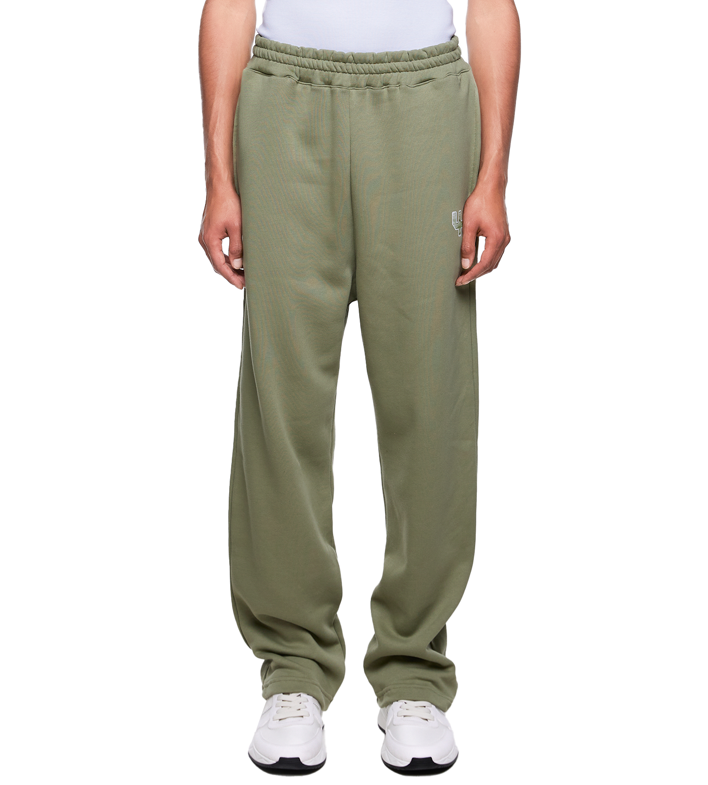 SD Outline Logo Straight Leg Pants Oil Green