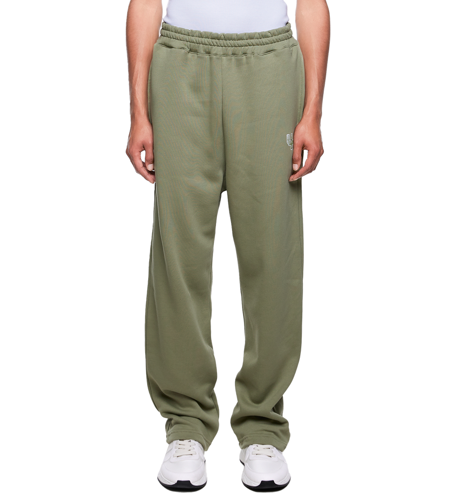 SD Outline Logo Straight Leg Pants Oil Green