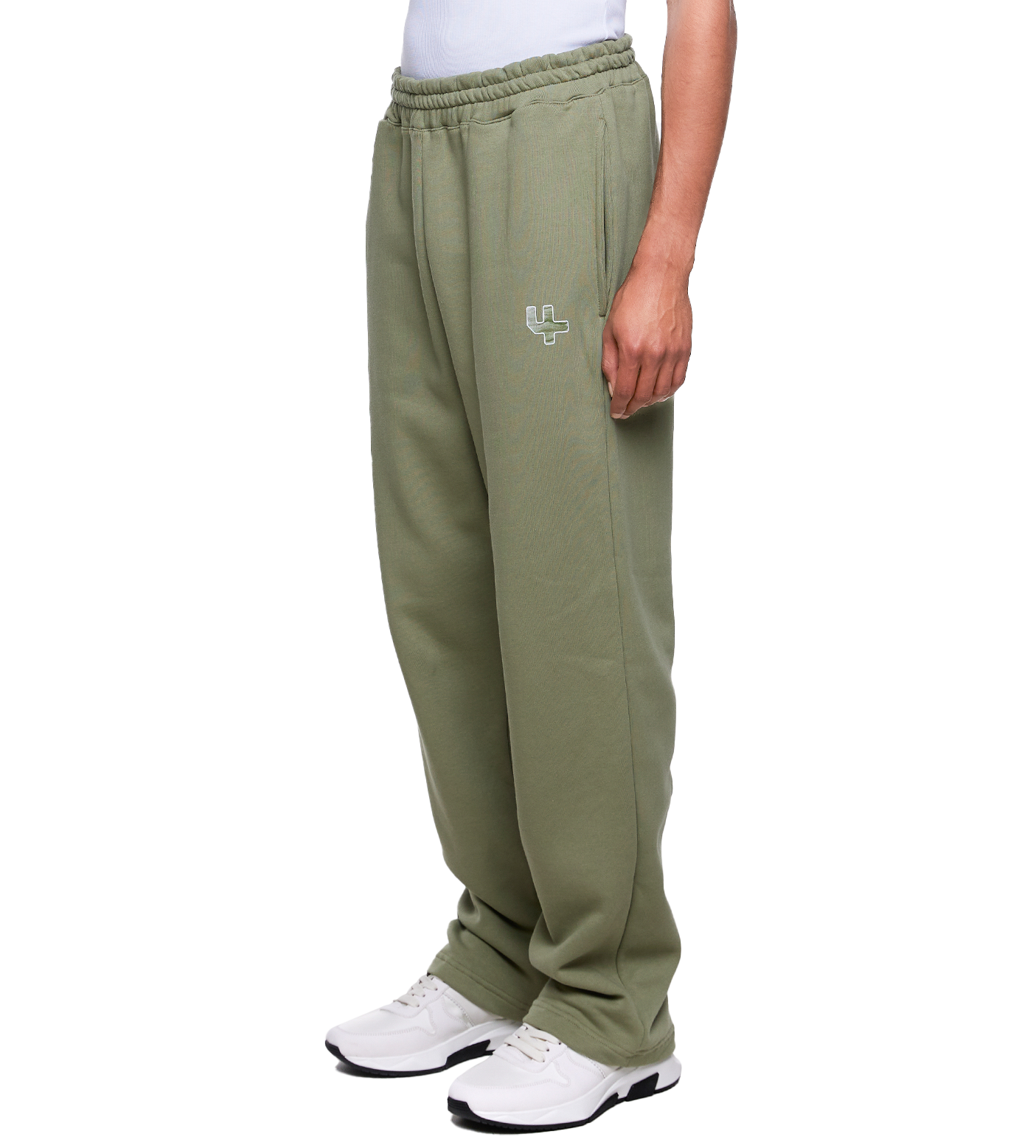 SD Outline Logo Straight Leg Pants Oil Green