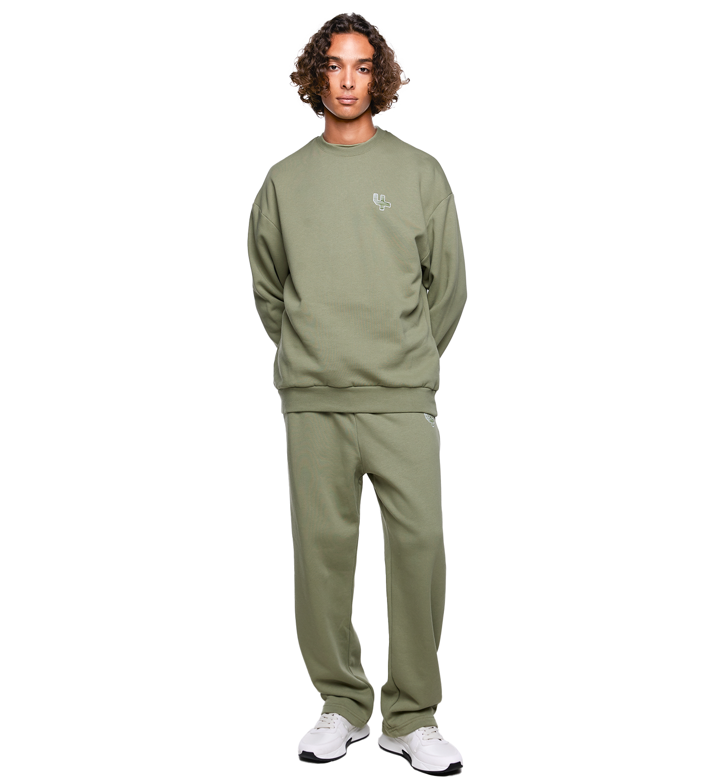 SD Outline Logo Crewneck Oil Green