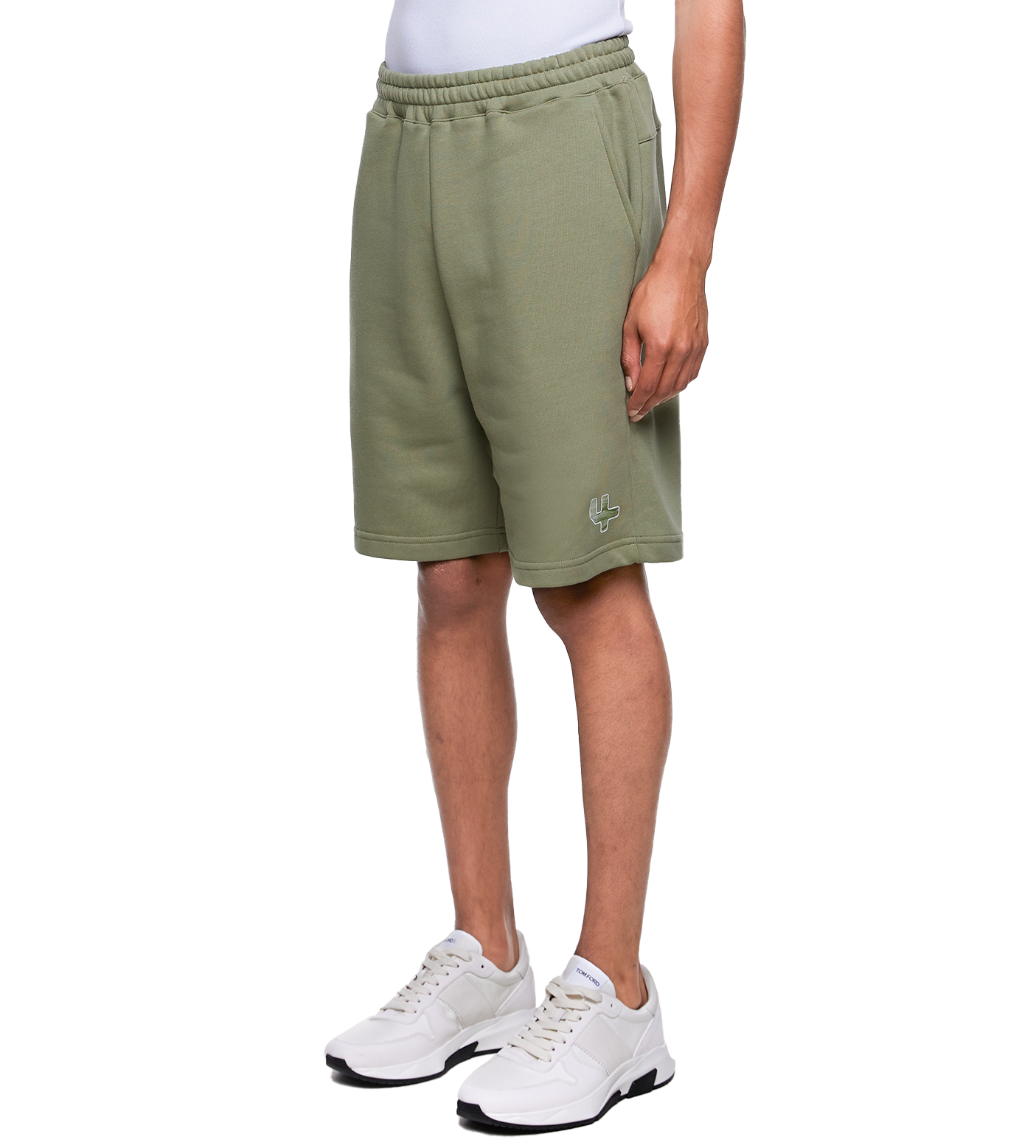 SD Outline Logo Shorts Oil Green