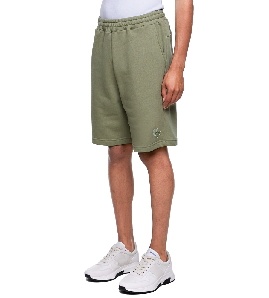 SD Outline Logo Shorts Oil Green