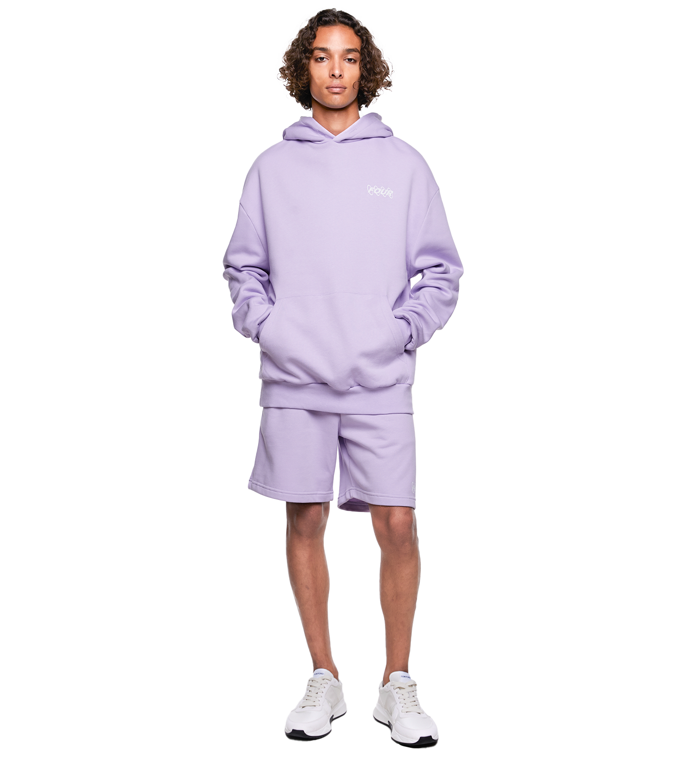 SD Circles Logo Shorts Pastel Lilac