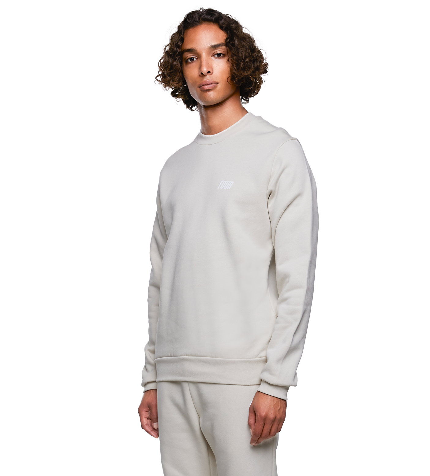SD Slim Fit Logo Crewneck Silver Birch