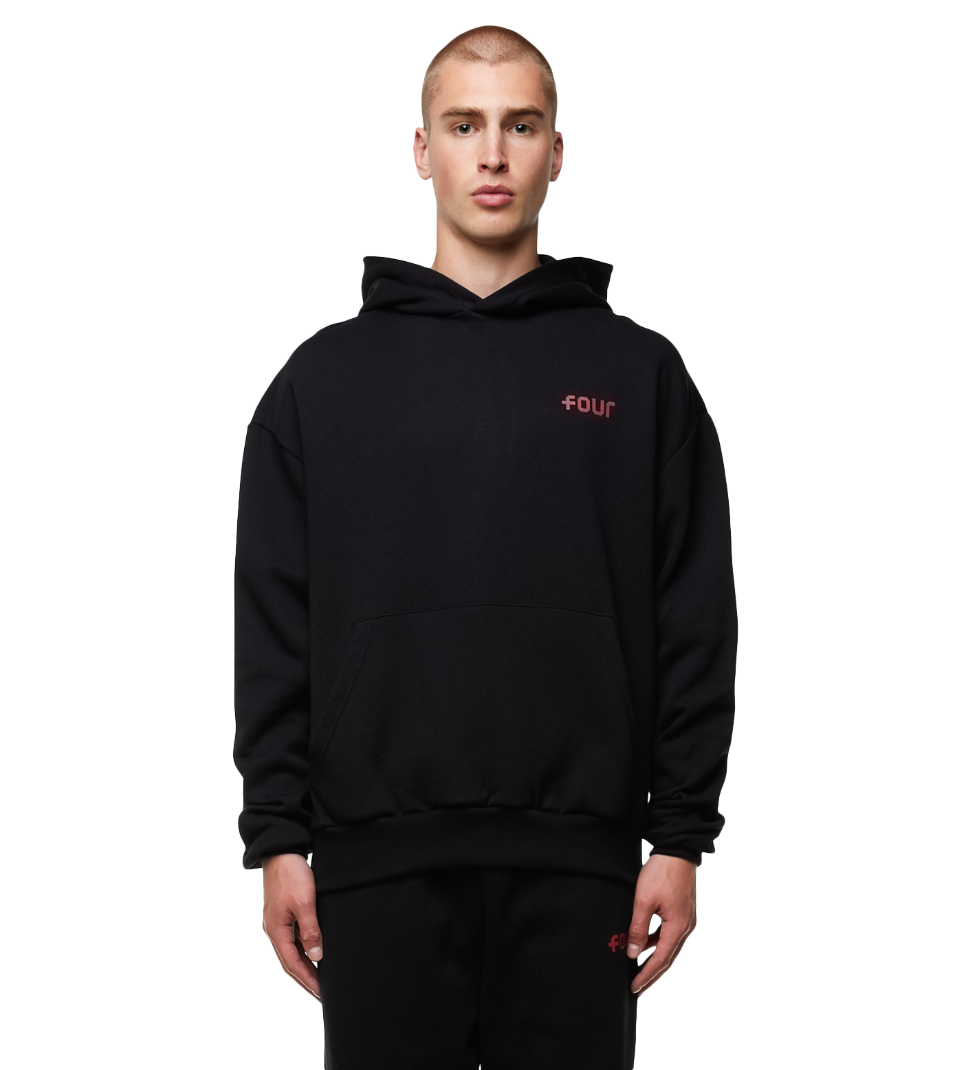 Stamp Eiffel Tower Hoodie Black