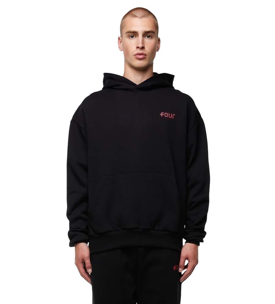 Stamp Eiffel Tower Hoodie Black