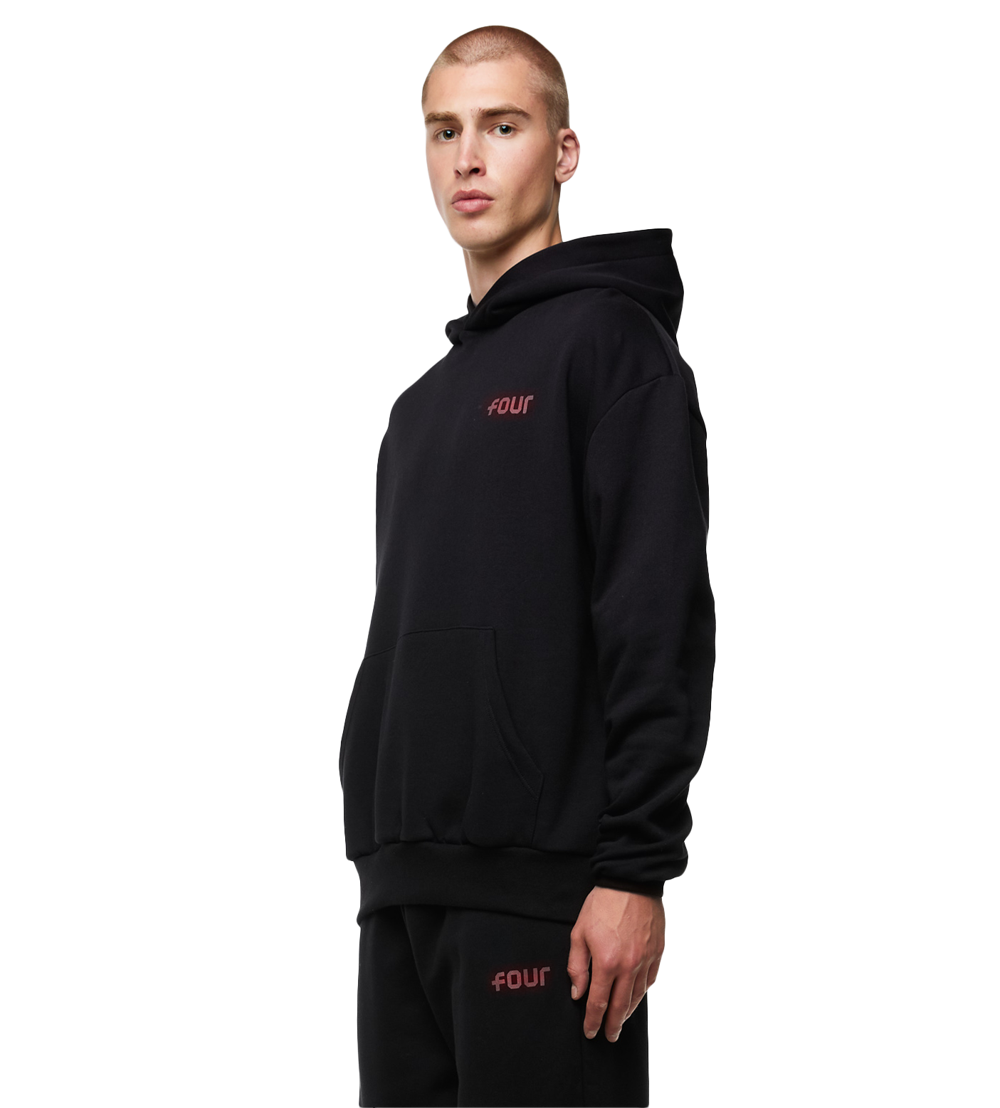 Stamp Eiffel Tower Hoodie Black