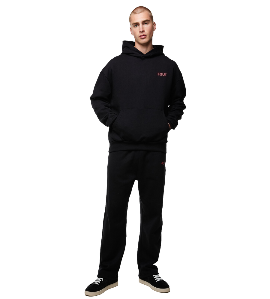 Stamp Straight Leg Sweatpants Black