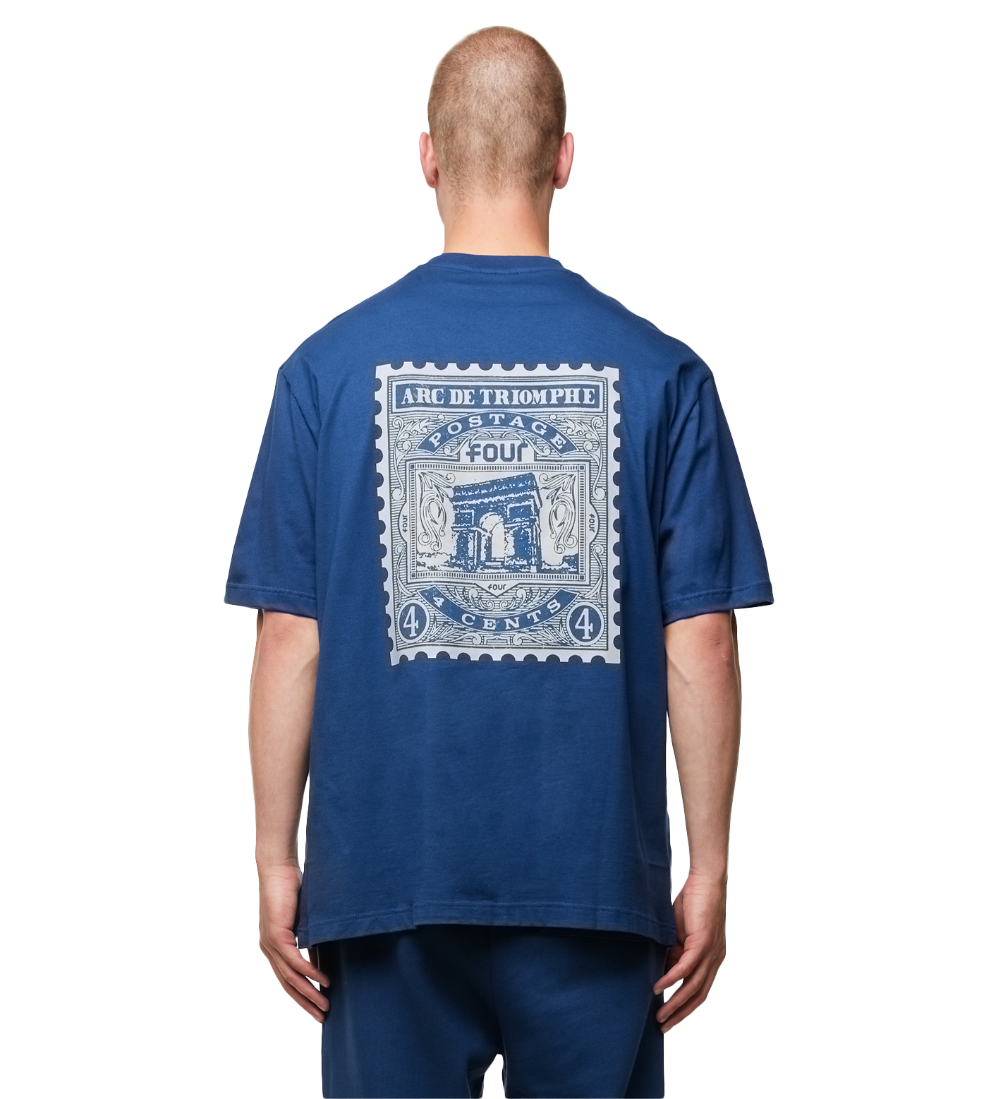 Stamp Arc de Triomphe T-Shirt Insignia Blue