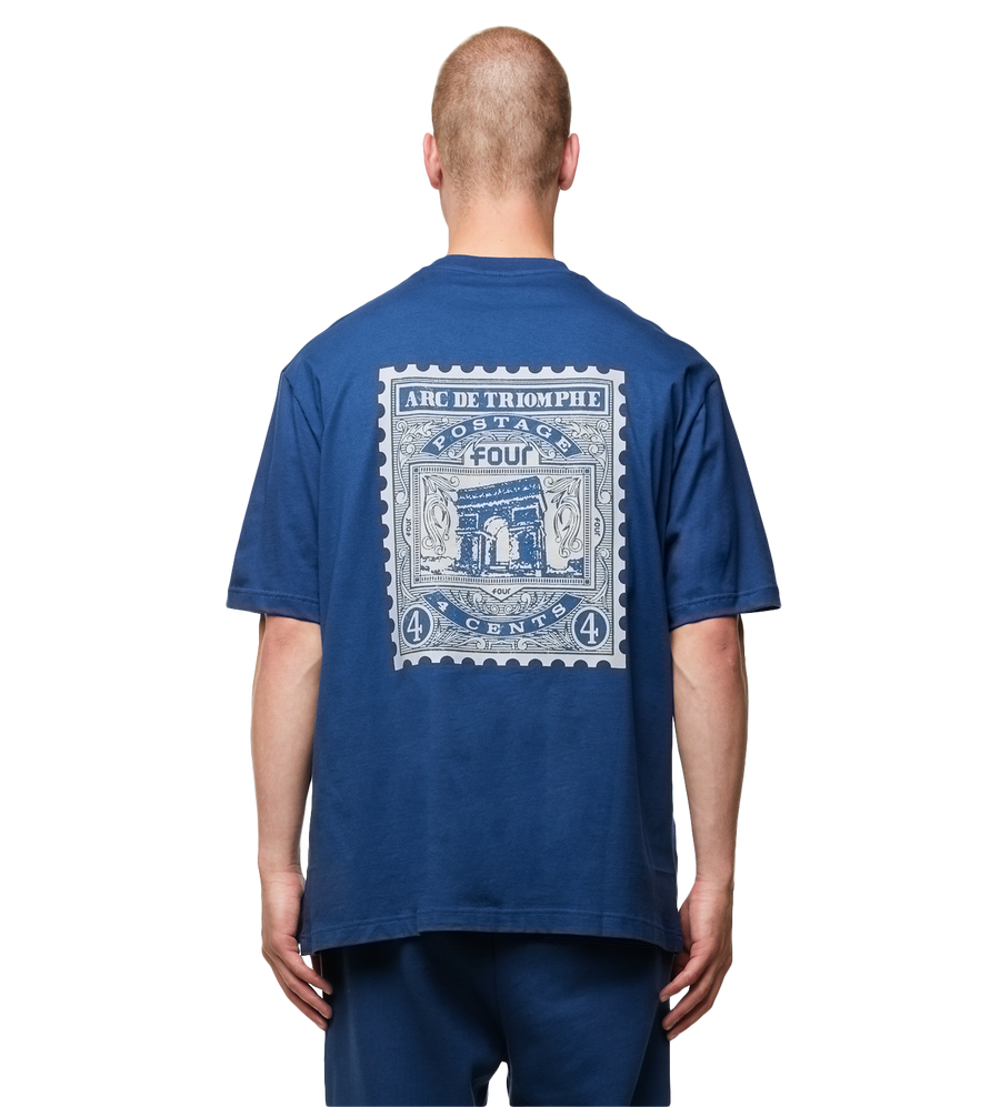 Stamp Arc de Triomphe T-Shirt Insignia Blue
