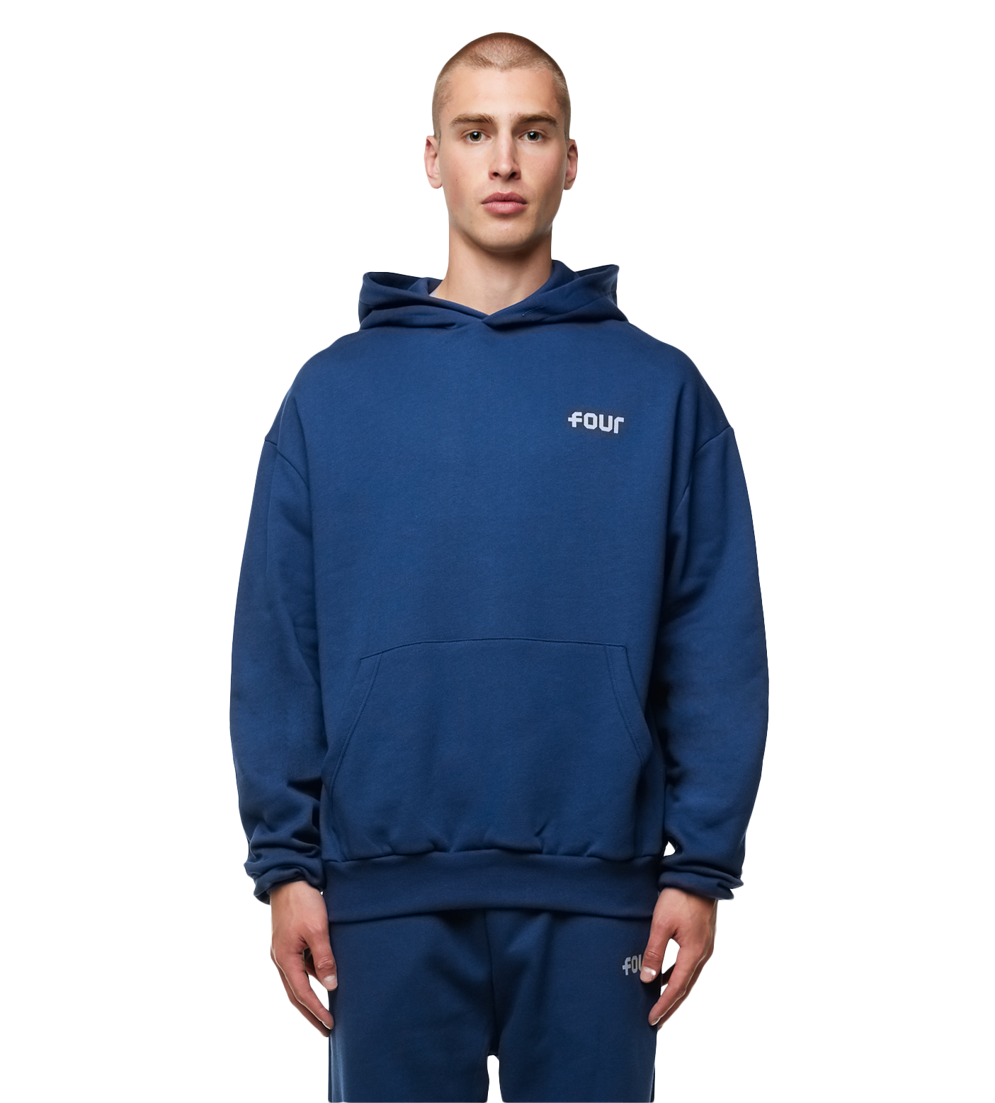 Stamp Arc de Triomphe Hoodie Insignia Blue