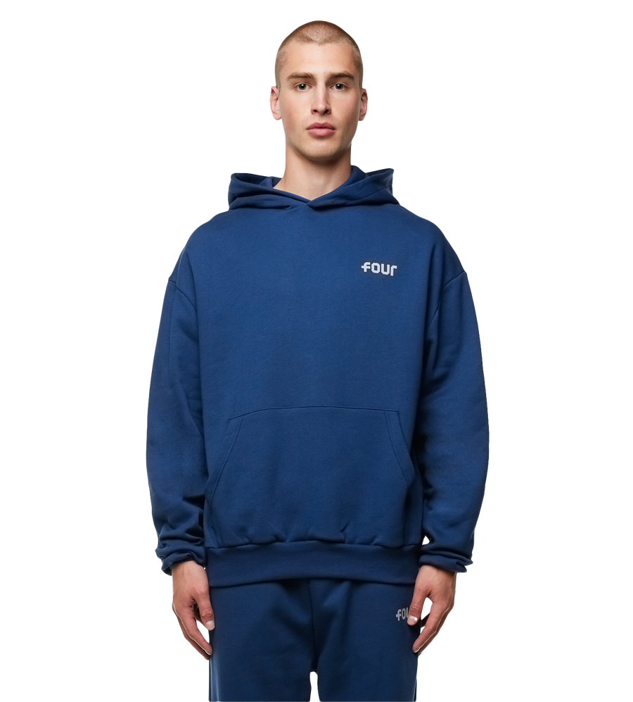 Stamp Arc de Triomphe Hoodie Insignia Blue