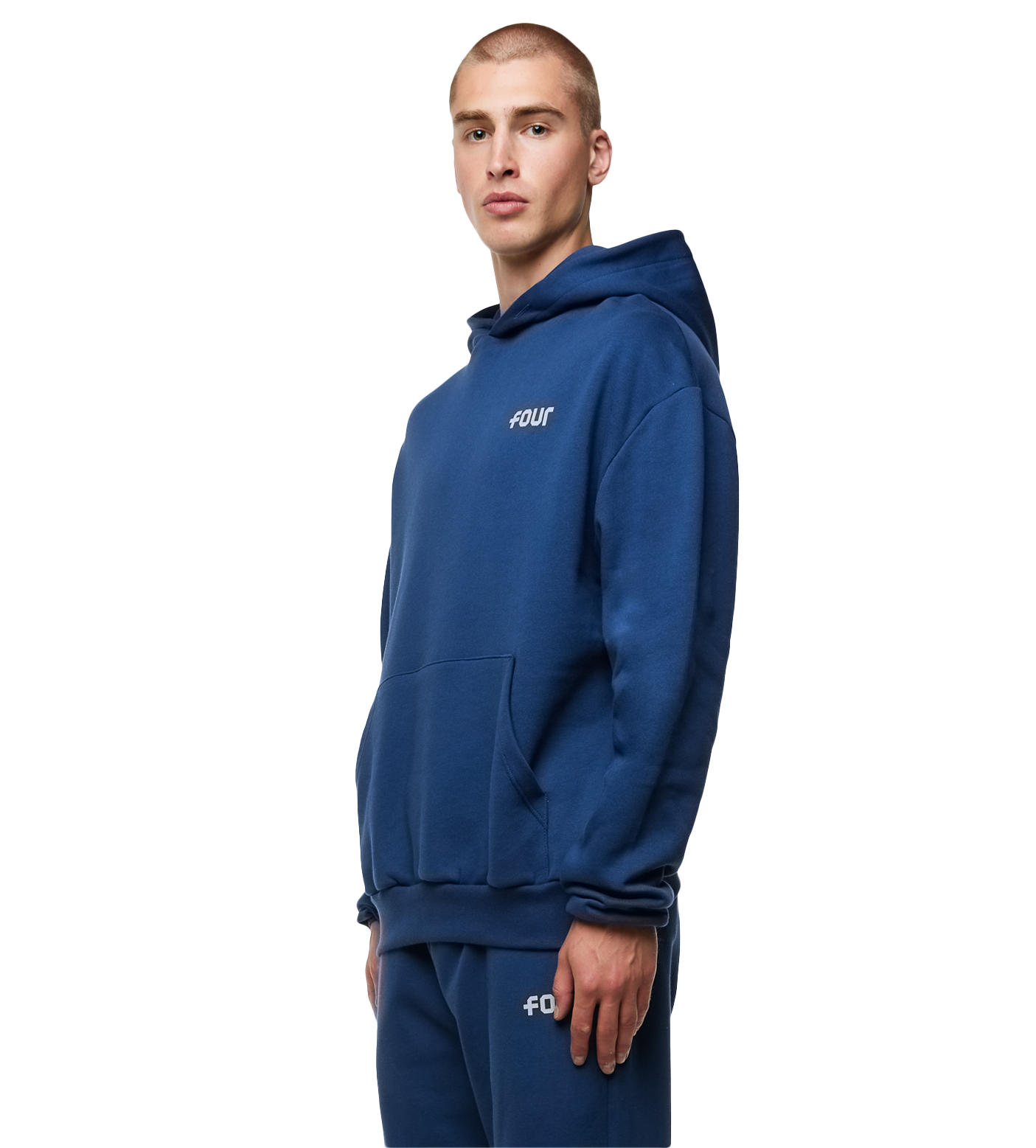 Stamp Arc de Triomphe Hoodie Insignia Blue