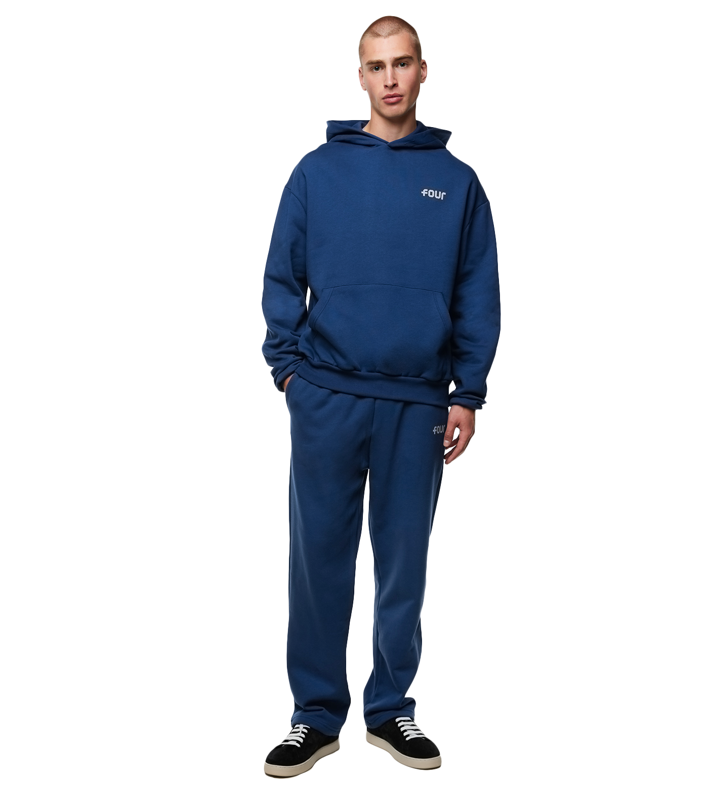 Stamp Arc de Triomphe Hoodie Insignia Blue