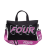 Circles Embroidery Shopper Wit/ Roze