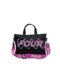Circles Embroidery Shopper White/ Pink