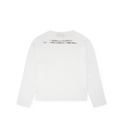 Quote Boxy Longsleeve White