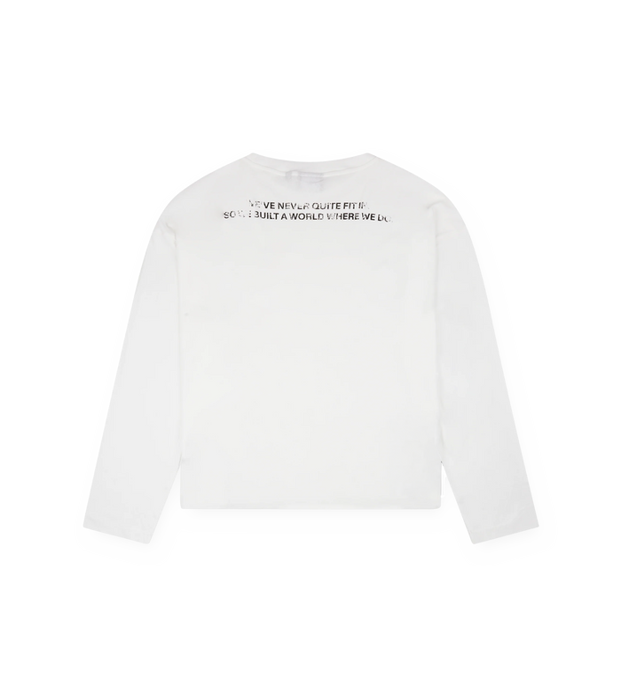 Quote Boxy Longsleeve White
