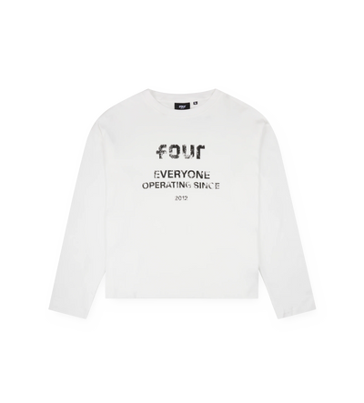 Quote Boxy Longsleeve White