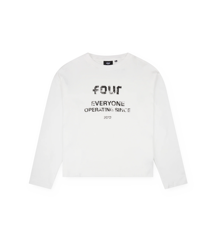 Quote Boxy Longsleeve White