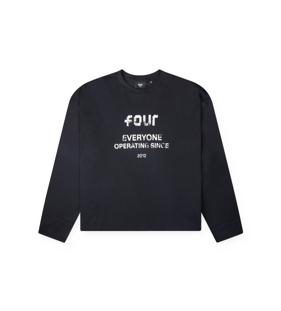 Quote Boxy Longsleeve Black