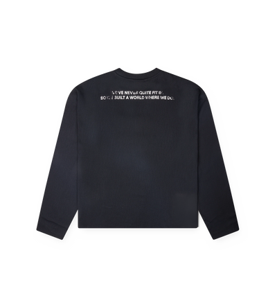 Quote Boxy Longsleeve Black