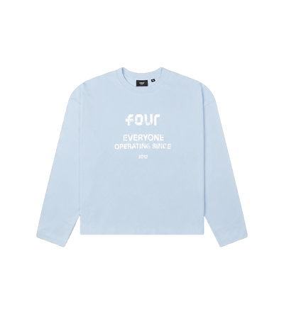 Quote Boxy Longsleeve Blue