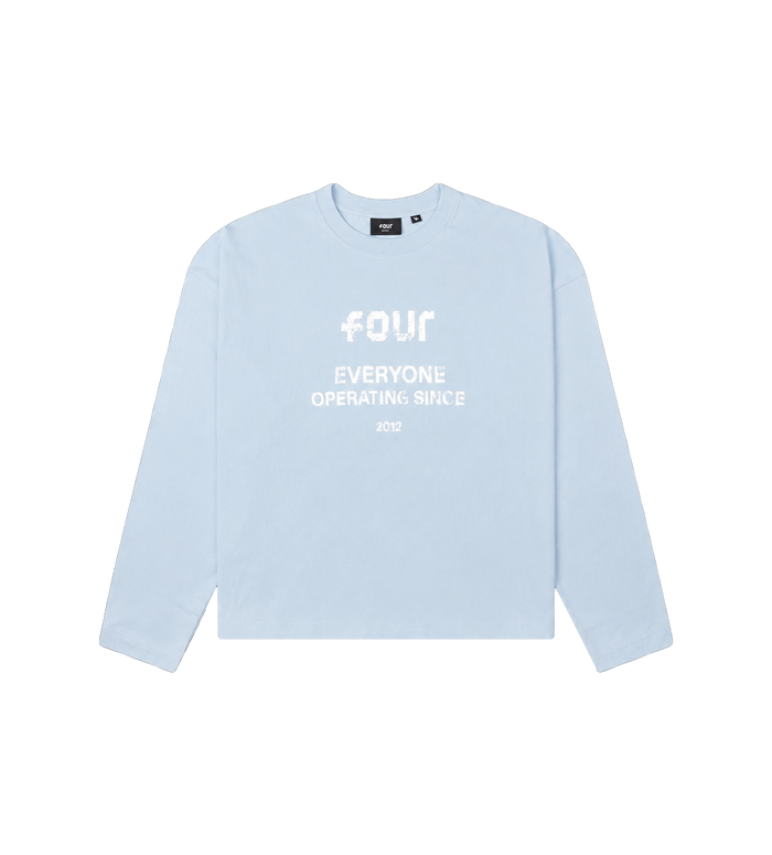 Quote Boxy Longsleeve Blue