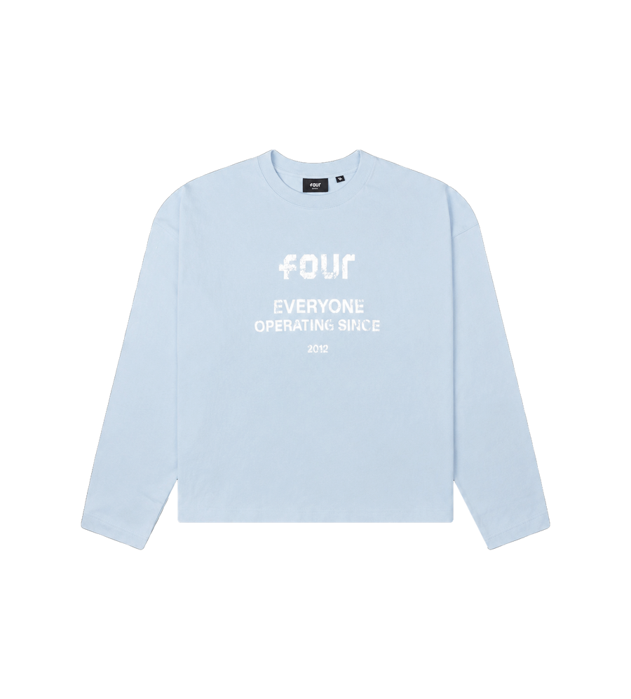 Quote Boxy Longsleeve Blue