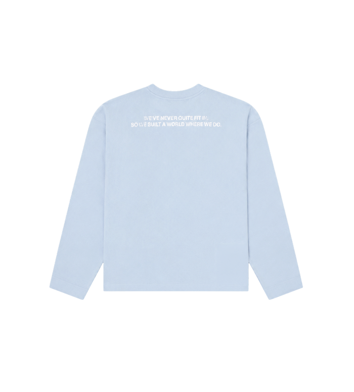 Quote Boxy Longsleeve Blue