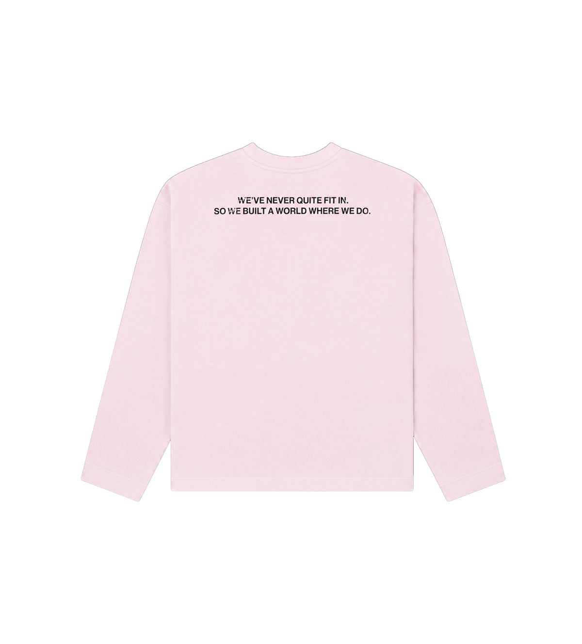 Quote Boxy Longsleeve Light Pink