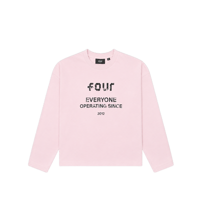 Quote Boxy Longsleeve Light Pink