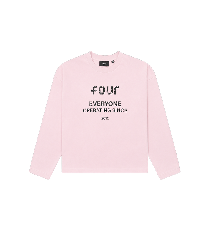 Quote Boxy Longsleeve Light Pink