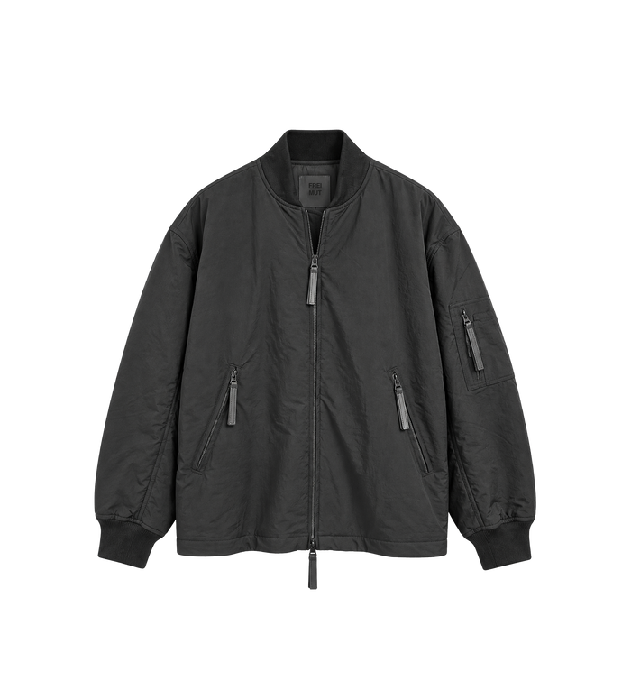 Bomber Jacket in Nylon Tar