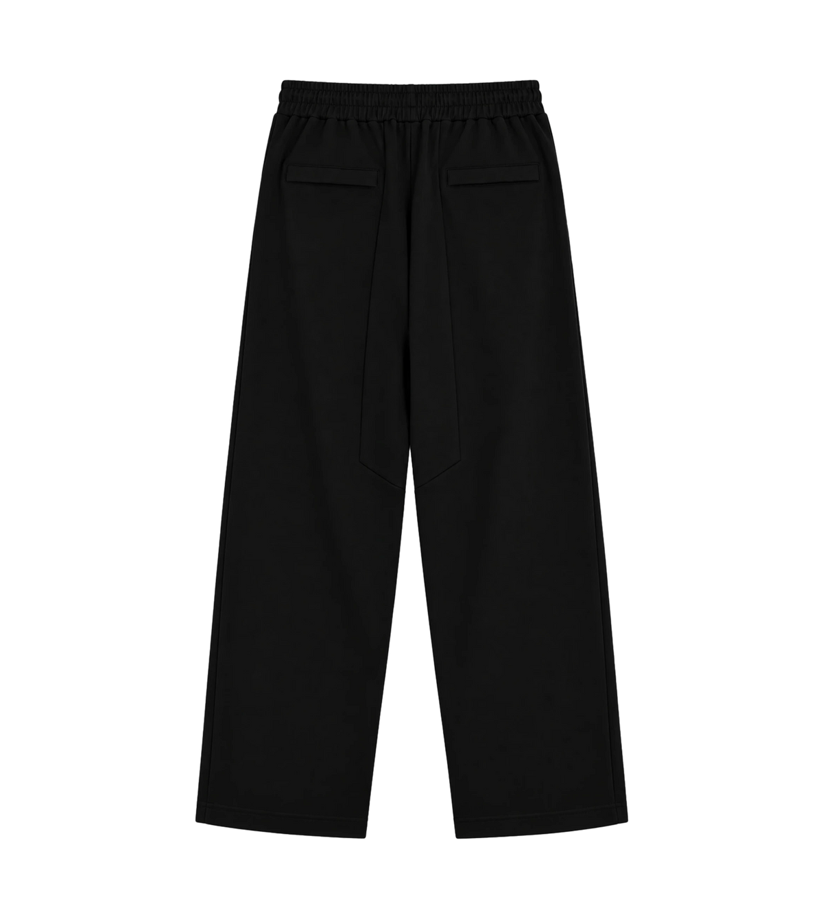 Geweven wollen joggingbroek teer